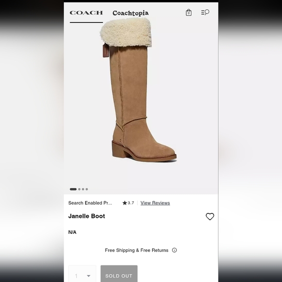 NWOT Coach Suede Janelle Boot - Picture 3 of 12